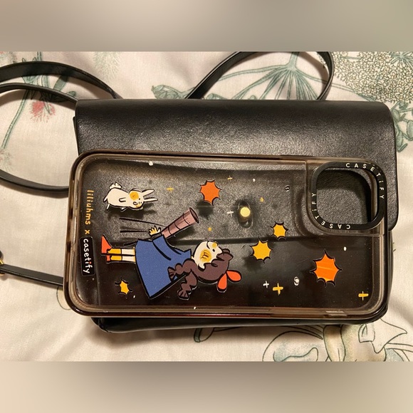 Aritzia (Auxiliary) black 100% cow leather crossbody bag - Picture 5 of 6